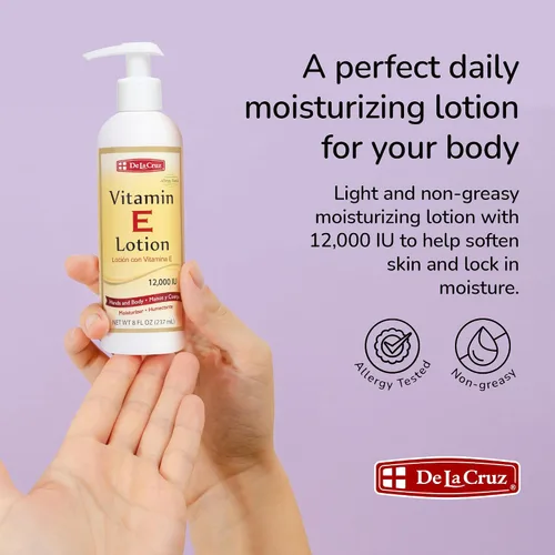 Vista 4 de De La Cruz - Crema de vitamina E, loción y aceite - Hidratante para todo