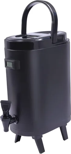 Vista 11 de Dispensador de bebidas aislado, dispensador de bebidas calientes de acero inoxidable de 2.11 galones con termómetro, dispensador de bebidas frías
