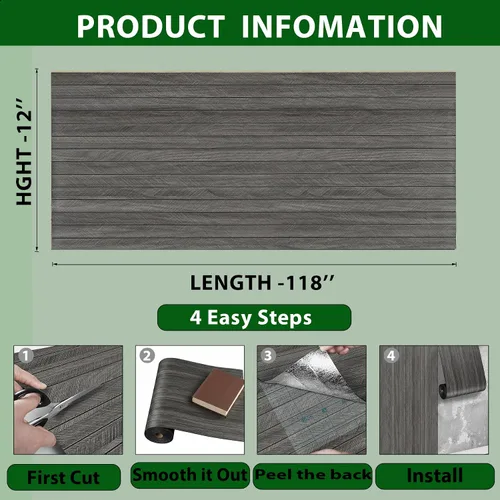 Vista 6 de ReWallpaper Paneles acústicos de color negro carbón para despegar y pegar, paneles de pared de listones absorbentes de sonido, paneles de pared
