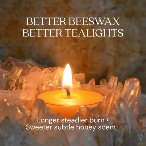 Vista 6 de Bluecorn Beeswax, velas 100 % cera de abeja, color marfil