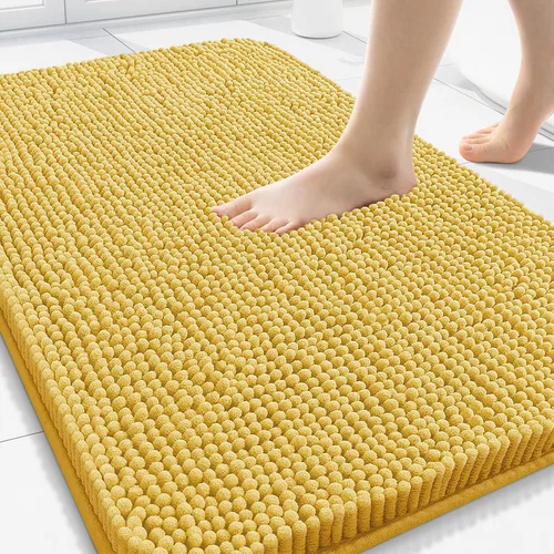 Vista 53 de Arotive Alfombras de baño de felpilla extrasuaves y absorbentes, de 24 x 16 pulgadas, lavables a máquina, parte trasera de goma antideslizante