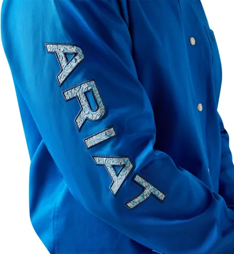 Vista 50 de Ariat Camisa de sarga con logotipo del equipo para hombre