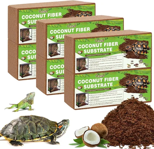 Vista 10 de Halatool - Paquete de 1 sustrato de fibra de coco comprimido para reptiles 1 Paquete