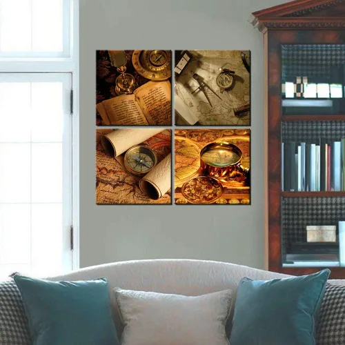 Vista 3 de Lienzo decorativo para pared para dormitorio, decoración del hogar, pintura moderna, impresiones HD, imágenes de navegación, arte de navegación