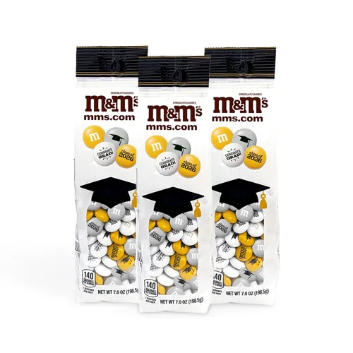 Vista 6 de M&M'S - Juego de recuerdos de fiesta de chocolate de graduación, 30 paquetes de 0.75 onzas, dulces M&M'S® de la clase 2026 con sombrero
