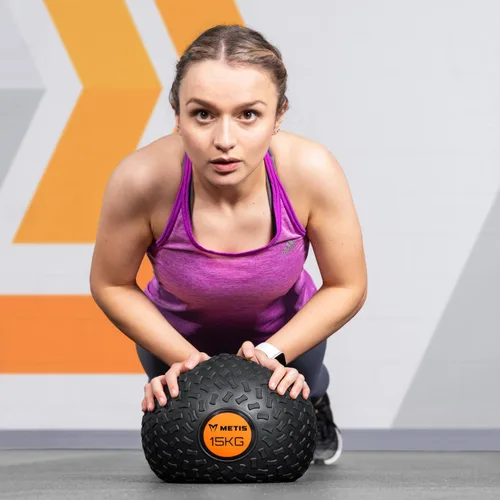 Vista 4 de METIS Pelotas de fitness [7lbs-66lbs] Construye fuerza y mejora el fitness con pelotas de golpe resistentes a rebotes, disponibles individualmente