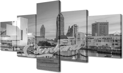 Vista 29 de Impresión fotográfica de paisajes oceánicos en blanco y negro, obra de arte en lienzo de paisaje marino, estirado y enmarcado, lienzo de ojo