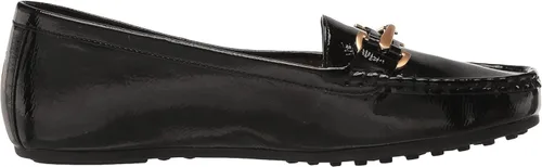 Vista 6 de Aerosoles Mocasines Day Drive para mujer, color negro, talla 8 de ancho, Charol negro