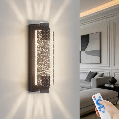 Vista 9 de camuucci Aplique de pared a pilas recargable de 12000 mAh, lámpara de pared para interiores, no cableada, para dormitorio, sala de estar, 1 paquete