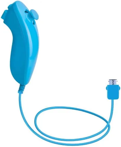 Vista 3 de Lyyes Wii Remote Controller with Nunchuck, Silicon Case and Strap for Wii U (Blue)