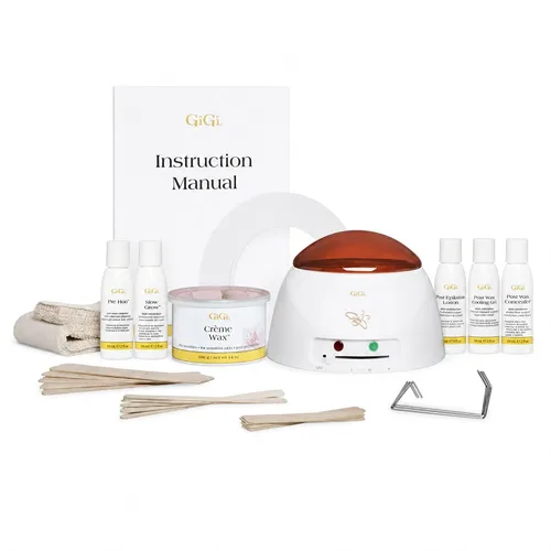 Vista 9 de Gigi, Kit de depilación brasileña, 14 onzas Includes Pot Heater, 14 oz Can, Pre-Oil, Post Wax Care Gel & Wooden Applicator Sticks, Ideal for Face