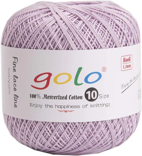 Vista 20 de Golo - 3 bolas de hilo de ganchillo tamaño 10, hilo de crochet para tejer a mano 102