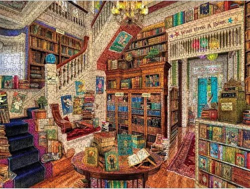 Vista 3 de White Mountain Puzzles Readers Paradise - Rompecabezas de 1000 piezas