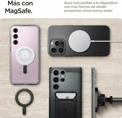 Vista 6 de Spigen para placa de anillo MagSafe para funda de teléfono, adaptador de carga inalámbrica