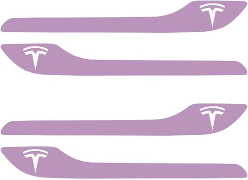 Vista 44 de IPG Kit de 4 calcomanías para manija de puerta de Tesla Model 3/Model Y (juego de 4) con logotipo de Tesla (fibra de carbono negra)