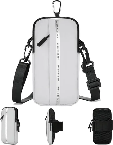 Vista 10 de Prime Comfort Soporte para Teléfono con Banda para el Brazo, Pequeña Bolsa Cruzada de Hombro Tipo Funda con Bandas para el Brazo, Compatible