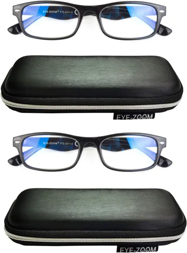 Vista 2 de Paquete de 2 lentes de computadora con bloqueo de luz azul y anti UV
