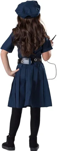 Vista 2 de Dress Up America Disfraz de oficial de policía para niña disfraz de policía de Halloween para niños conjunto de vestido gorra y cinturón