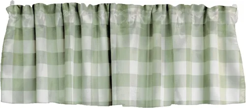 Vista 2 de Zen Creative Designs Farmhouse Buffalo - Cenefa a cuadros de 2 pulgadas para ventana con temática de campo, decoración del hogar, dormitorio