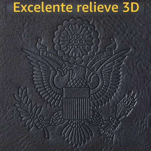 Vista 6 de LOHASLIFE Soporte para pasaporte para viajes, cartera con bloqueo RFID para 116#Negro