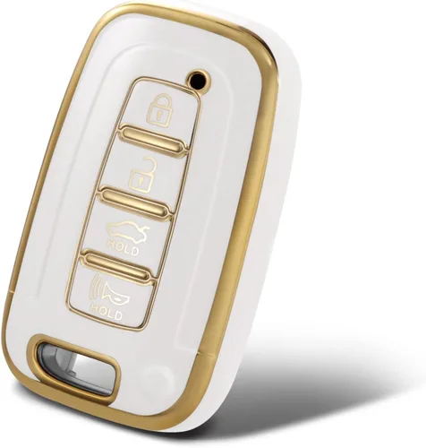 Vista 46 de Funda protectora inteligente de termoplástico con 4 botones para llave de Hyundai; funda compatible con los modelos Elantra, Ioniq, Sonata, Tucson