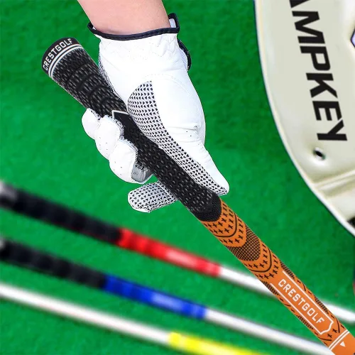 Vista 5 de Crestgolf Golf Grip Kit All-Weather Control Thread Technology Rubber Combine with Cotton Yard, Anti-Slip Naranja