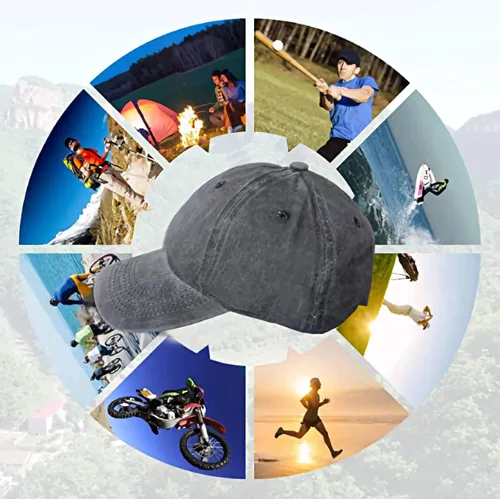 Vista 4 de Gorra de béisbol vintage con diseño de elefante 3D, gorra de camionero ajustable