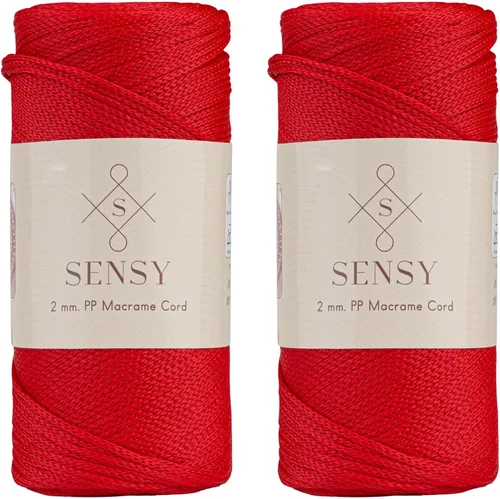 Vista 50 de Sensy Premium 2mm 229.5 metros de cuerda de poliéster 100% cordón de polipropileno Cordón de macramé 2mm Cordón para bolso de crochet Hilo