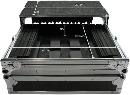 Vista 5 de Harmony Audio HCMINILT Flight Glide - Funda para portátil con soporte para DJ de carretera compatible con Pioneer DDJ-SB3