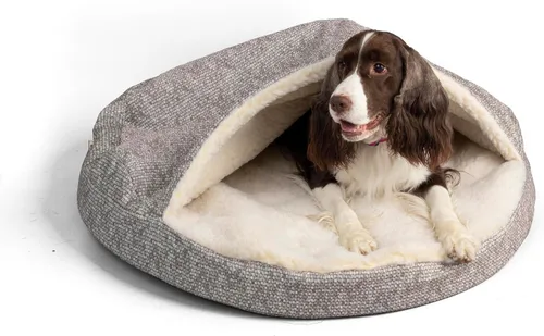 Vista 14 de Snoozer Cama Ortopédica de Lujo Estilo Cueva para Mascotas, Pequeña, Antracita For small sized pets, Removable washable cover, Calming covered dog
