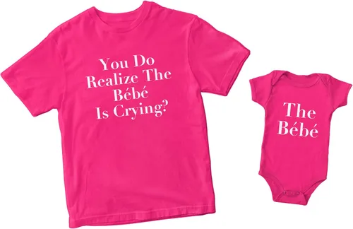 Vista 2 de You Do Realize The Bebe is Crying The Bebe - Camisetas familiares a juego con parodia de programa de televisión