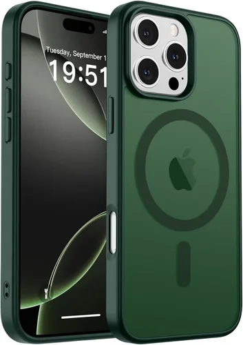 Vista 252 de zapica Funda magnética para iPhone Air, con protector de pantalla de vidrio templado, compatible con MagSafe, translúcida mate, a prueba de golpes