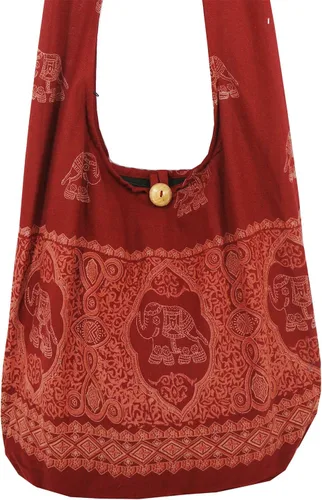 Vista 8 de Lovely Creations Hippie Boho New Elephant Crossbody Bohemia Gitana Sling Hombro Tamaño Grande
