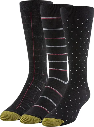 Vista 15 de GOLDTOE Calcetines de compresión suave sobre la pantorrilla para hombre, multipares