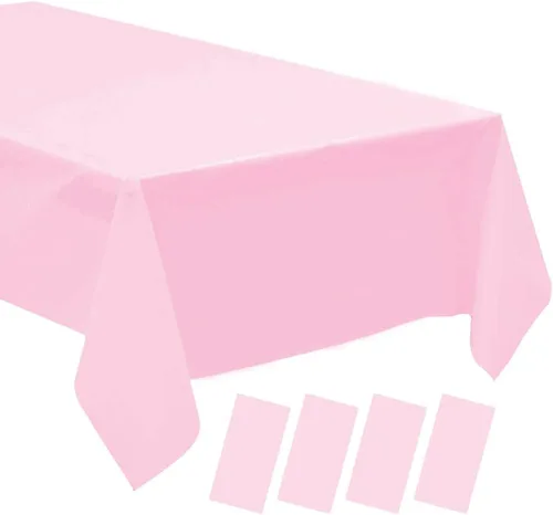 Vista 32 de Mantel de plástico crema, paquete de 2 manteles desechables color blanco hueso, mantel de 54 x 108 pulgadas para mesa rectangular, manteles