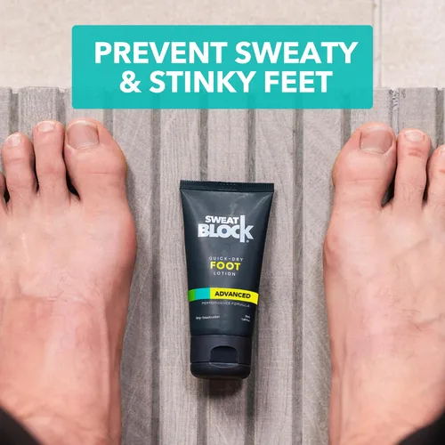 Vista 6 de SweatBlock Loción antitranspirante para pies, eliminador de olores de pies