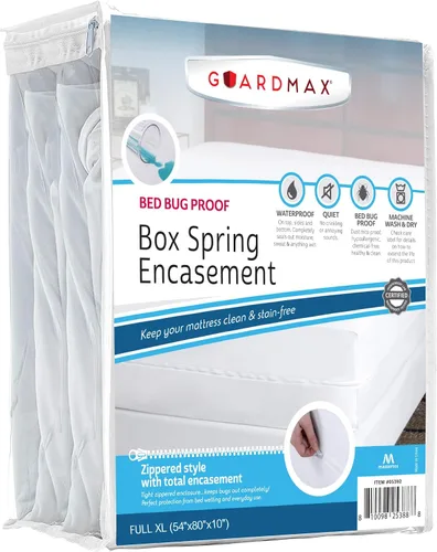Vista 10 de Guardmax Funda Premium para Somier - Tamaño Individual Impermeable y a Prueba de Chinches con Cremallera Funda para Somier - Protector de Somier