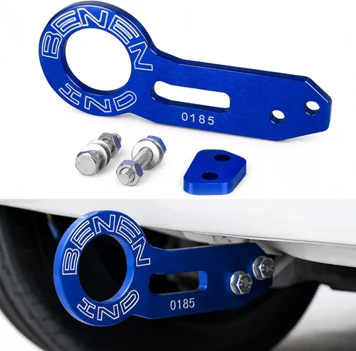 Vista 11 de Kit de Gancho de Remolque para Auto Universal, Gancho de Remolque Trasero de Aluminio para Coche (Negro) Premium-quality aluminum tow hook with a