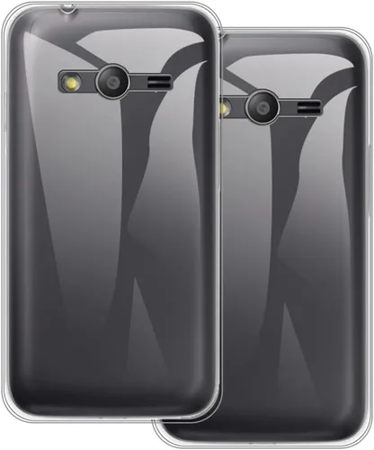 Vista 9 de Paquete de 2 fundas de TPU para Galaxy Ace 4 - transparente+negro Negro (Clear+Black)