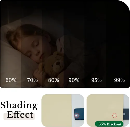 Vista 6 de StangH Cortinas para exteriores beige impermeables, tela gruesa, bloqueo de luz, cortinas opacas para patio con ojales en la parte superior