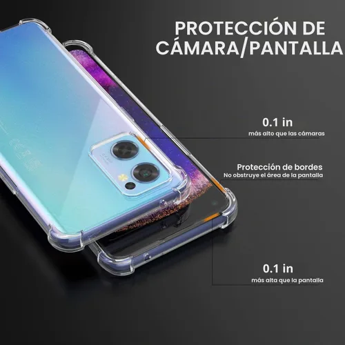Vista 3 de USTIYA Caso para Reno 7 5G Clear TPU cuatro esquinas cubierta protectora transparente suave funda