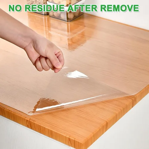 Vista 7 de Shackcom 2 rollos de papel de contacto transparente de 15.7 pulgadas x 9.84 pies, protector de pared autoadhesivo para cocina, se utiliza como forro