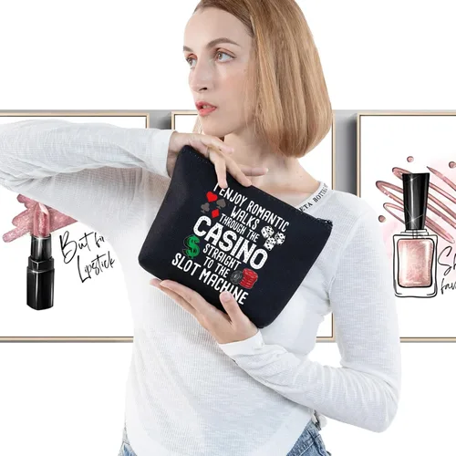 Vista 3 de G2TUP Idea divertida del regalo del jugador de los amantes del casino del bolso del maquillaje de la máquina tragamonedas de los accesorios