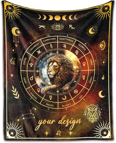 Vista 20 de Manta Acuario para Regalos, 40" x 30" Manta Rectangular de Franela del Zodiaco Acogedora, Regalo para Niños Niñas Adolescentes Mujeres Hombres