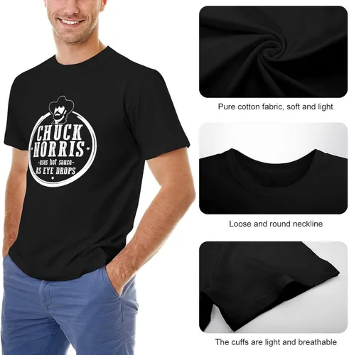 Vista 4 de Chuck Norris Uses Hot Sauce As Eye Drops Men's T-Shirt, R2