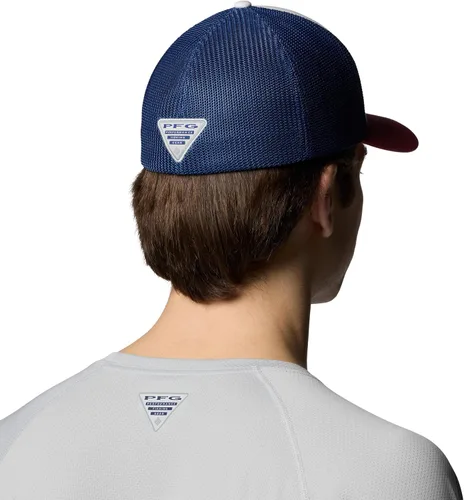 Vista 119 de Columbia Gorra de bola de malla Bandera antigua de malva/blanco/pescado