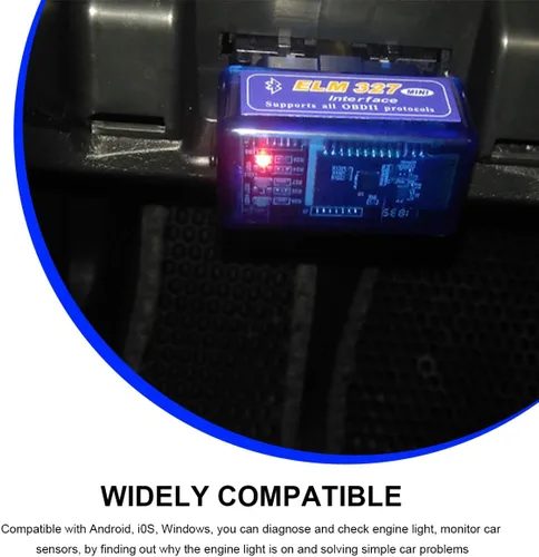 Vista 3 de ELM327 OBDII Escáner de diagnóstico para auto, herramienta de escaneo Bluetooth inalámbrico profesional, detector de fallas, lector de códigos