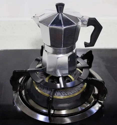 Vista 4 de Soporte antideslizante para estufa/soporte para ollas de moka/soporte para cafetera, rejilla de quemador de gas, rejilla de quemador de horno