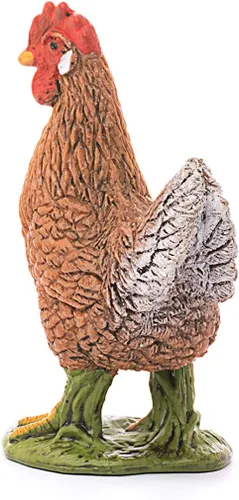 Vista 4 de Schleich Farm World, juguetes realistas de animales de granja para niños y niños pequeños, figura de gallina, a partir de 3 años