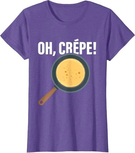 Vista 20 de Divertido juego de palabras "Oh, Crepe!" para crepes y pasteleros, Negro
